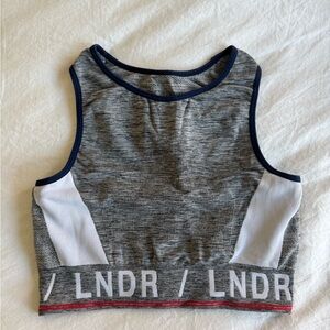 LNDR Women's Gray and White Sports Bra